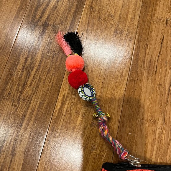 BOGO NWT Bright Beaded Chevron Tasseled Alameda Clutch - Picture 8 of 10